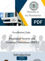 Presentation On Bangladesh Security and Exchange Commission (BSEC)