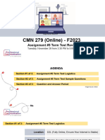 CMN 279 (Online) - A5 Term Test Review - F2023