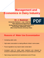 Water Management in A Dairy Plant