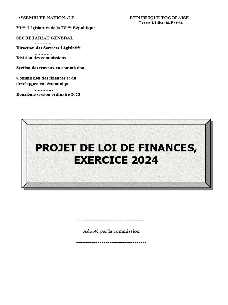 Loi de Finances 2024 Tab | PDF | Impôts | Taxe sur la valeur ajoutée