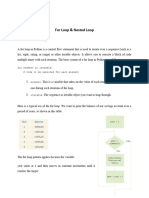 For Loop & Nested Loops