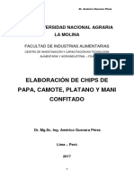 Elaboracion de Chips de Papa, Camote, Platano y Mani Confitado - Guevara
