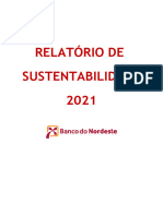 Relatório de Sustentabilidade Do Banco Do Nordeste - 2021