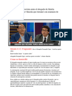 La Polémica Entrevista Entre El Abogado de Martíngfgf Vizcarra y Jaime Chincha Que Terminó Con Amenaza de Demanda