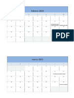 Calendario 2023 Distrito La Paz