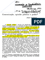 Aula 14b - Habermas - Comunicacao Opiniao Publica e Poder