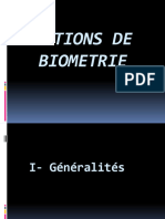 Notions de Biometrie