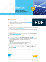 Solar Checklist