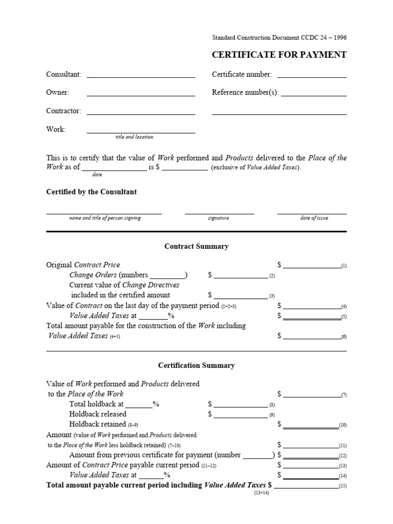 Curated visual reference: Fresh Look at Certificate For Payment Template Pdf Value Added Tax