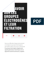 Tout Savoir Sur Les Groupes Électrogènes Et Leur Filtration - HIFI FILTER