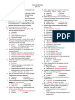 BIOLOGY SASE REVIEW Answer Key