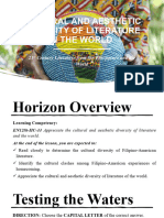MODULE 17-Cultural and Aesthetic Diversity of Literature in The World