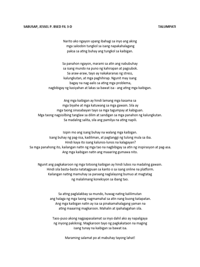 Talumpati | PDF