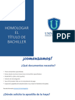 Manual de Homologación Del Título de Homologación en Ecuador