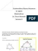 Matemáticas 2a Semana de Clase