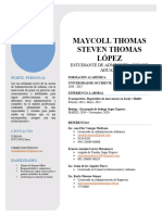CV Maycoll Thomas Steven Thomas López