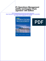 Ebook PDF Operations Management Sustainability and Supply Chain Management 13th Edition