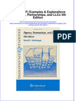 Ebook PDF Examples Explanations For Agency Partnerships and Llcs 5th Edition