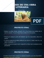 Eje 3. Análisis de una obra literaria. Proyecto final.