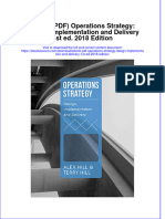 Full Download Ebook PDF Operations Strategy Design Implementation and Delivery 1st Ed 2018 Edition PDF