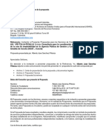 Carta de Presentacion de La Propuesta y Certificaciones