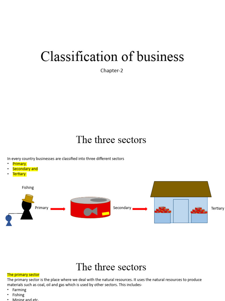 Classification of Business | PDF | Tertiary Sector Of The Economy ...
