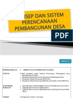 Konsep Dan Sistem Perencanaan Pembangunan Desa