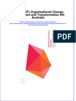 Full Download Ebook PDF Organisational Change Development and Transformation 6th Australia PDF