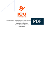 Actividad Individual - Investigación Sobre El Origen, Evolución y Aplicación de La Investigación de Operaciones