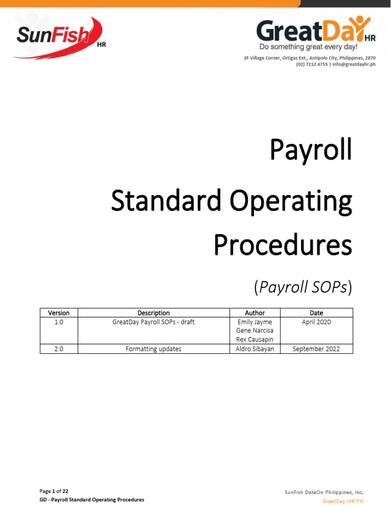 GD - Payroll Process Guide | PDF | Payroll | Microsoft Excel
