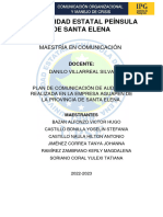 Plan de Comunicación Aguapen EP-SANTA ELENA