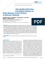 The Effect of Nano-Silica Modified With Silane Coupling Agents On The Diffusion Behavior of Water Molecules in Palm Oil Based On Molecular Simulation