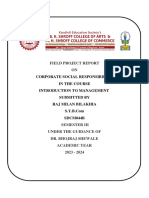 Field Projects - Cover Page & Certificates