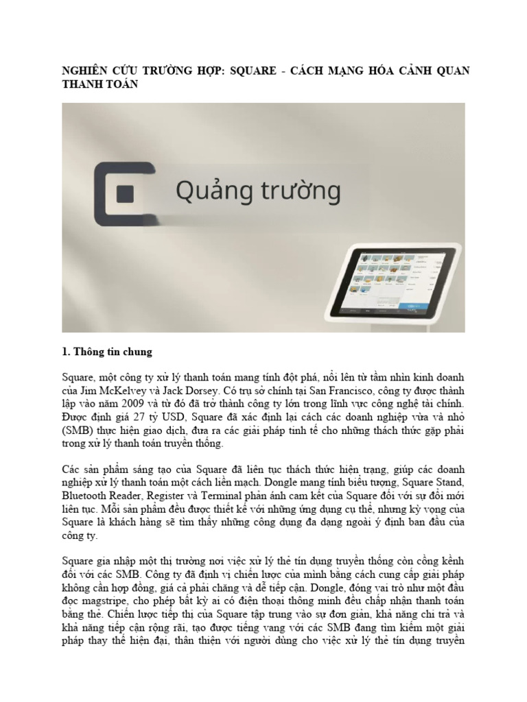 (Case Study) Company Case - Square | PDF