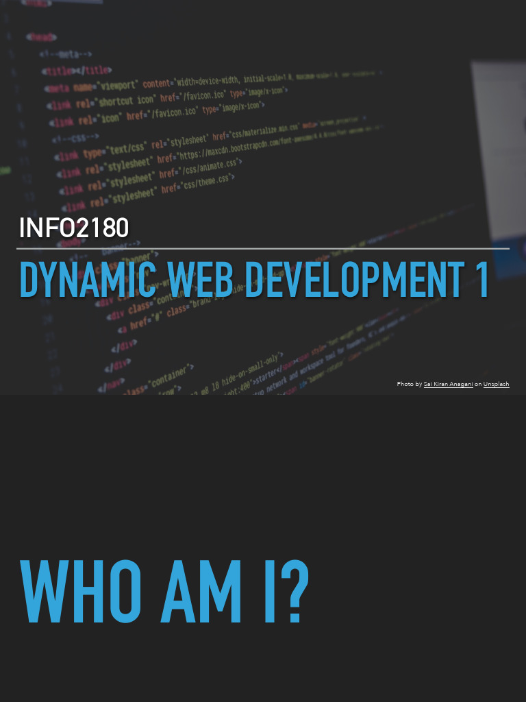 Dynamic Web Development Course Overview | PDF