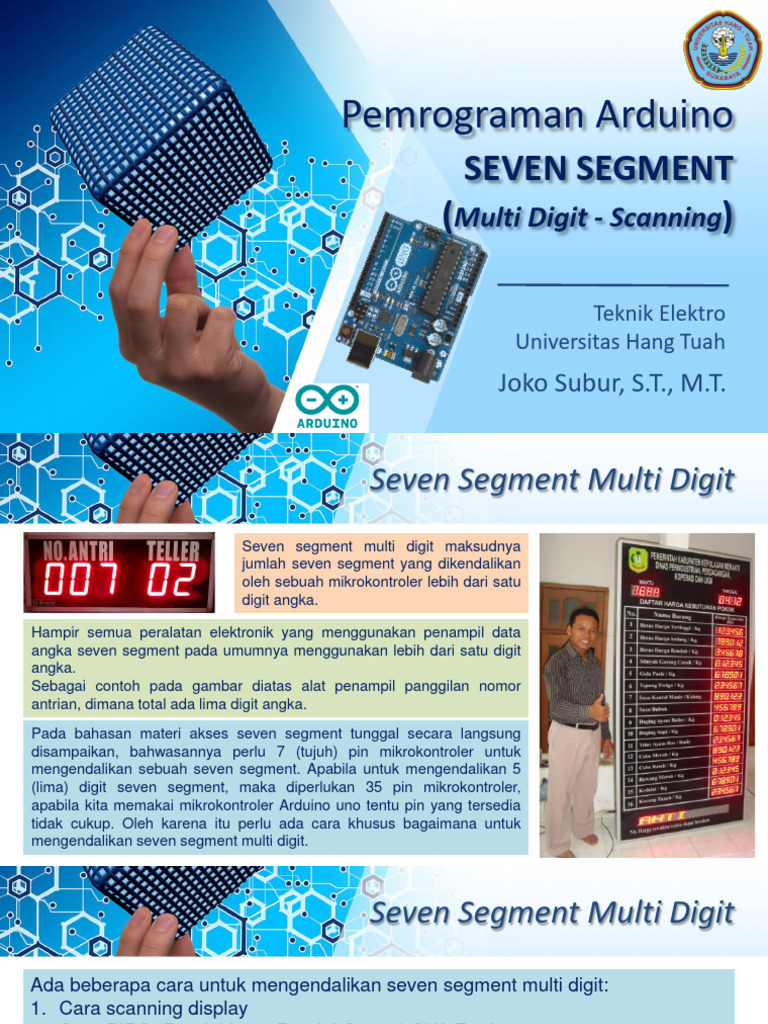 Kontrol Seven Segment 7 Digit dengan Arduino | PDF