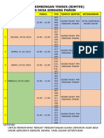 Jadwal Bintek Desa