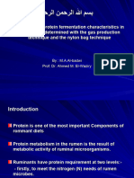 Comparison of Protein Fermentation Characteristics in Rumen Uid Determined With The Gas Production Technique and The Nylon Bag Technique