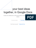 Build Your Best Ideas Together, in Google Docs