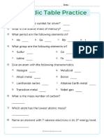 Periodic Table Practice Worksheet