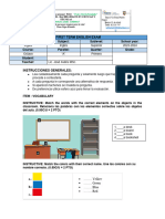 Evaluación 1T English 8vo