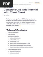 Complete CSS Grid Tutorial With Cheat Sheet ?