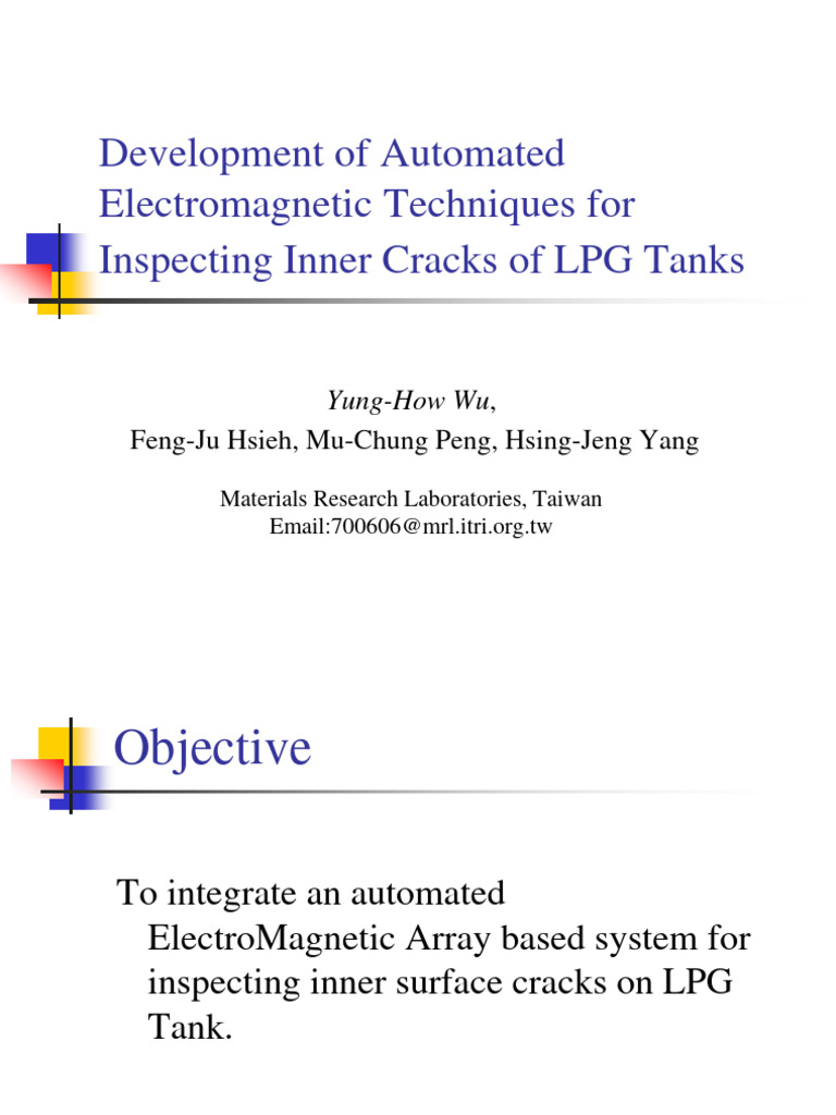 Automated Electromagnetic Inspection of LPG Tanks | PDF | Image Scanner ...