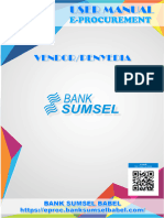 USER MANUAL VENDOR Bank Sumsel Babel