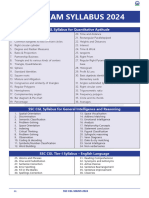 Syllabus SSC CGL Tier I & II Foundation Batch 2024-3