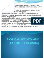 Physical Activity and Leadership Training