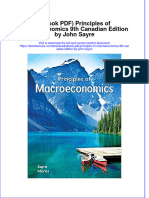 Full Download Ebook PDF Principles of Macroeconomics 9th Canadian Edition by John Sayre PDF