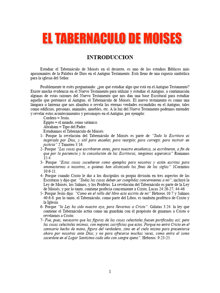 Tabernaculo de Moises | PDF