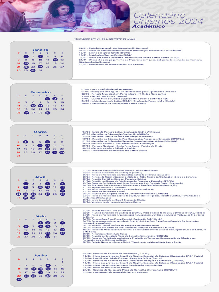 Calendario Academico 2024 | PDF
