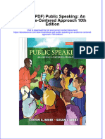 Ebook PDF Public Speaking An Audience Centered Approach 10th Edition